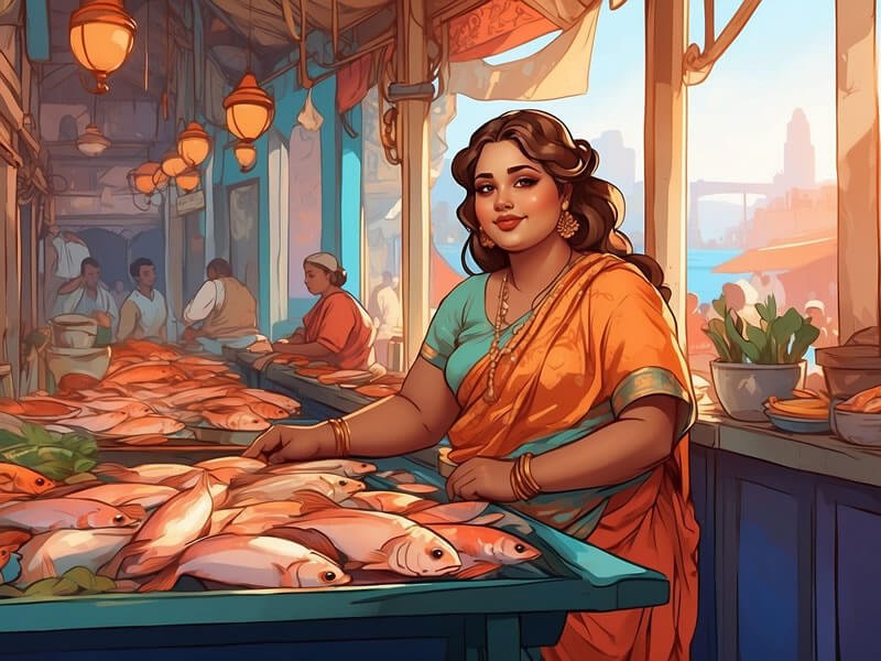 Marathi Story - Anjali selling fish