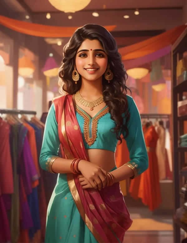 Lakshmi in boutique - Hindi Love Story